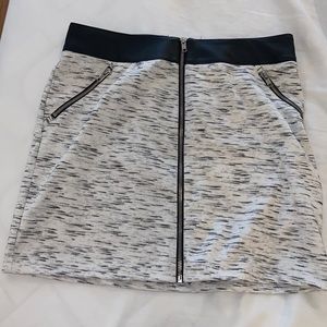 Black and grey mini skirt